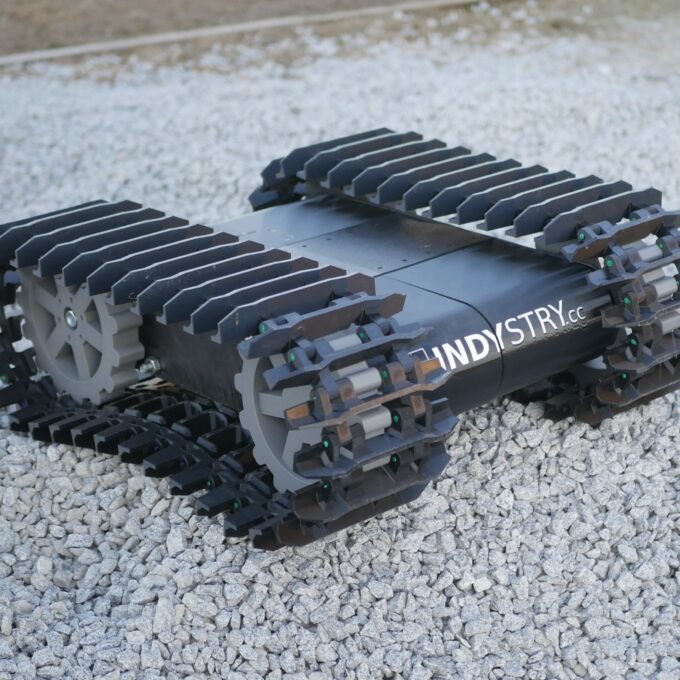 Podwozie robota na gąsienicach wydrukowane na drukarce 3D